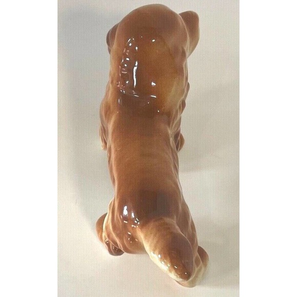 Cocker Spaniel Ceramic Figurine VTG Fawn Buff Golden Retriever Dog Statue Puppy - Picture 5 of 8
